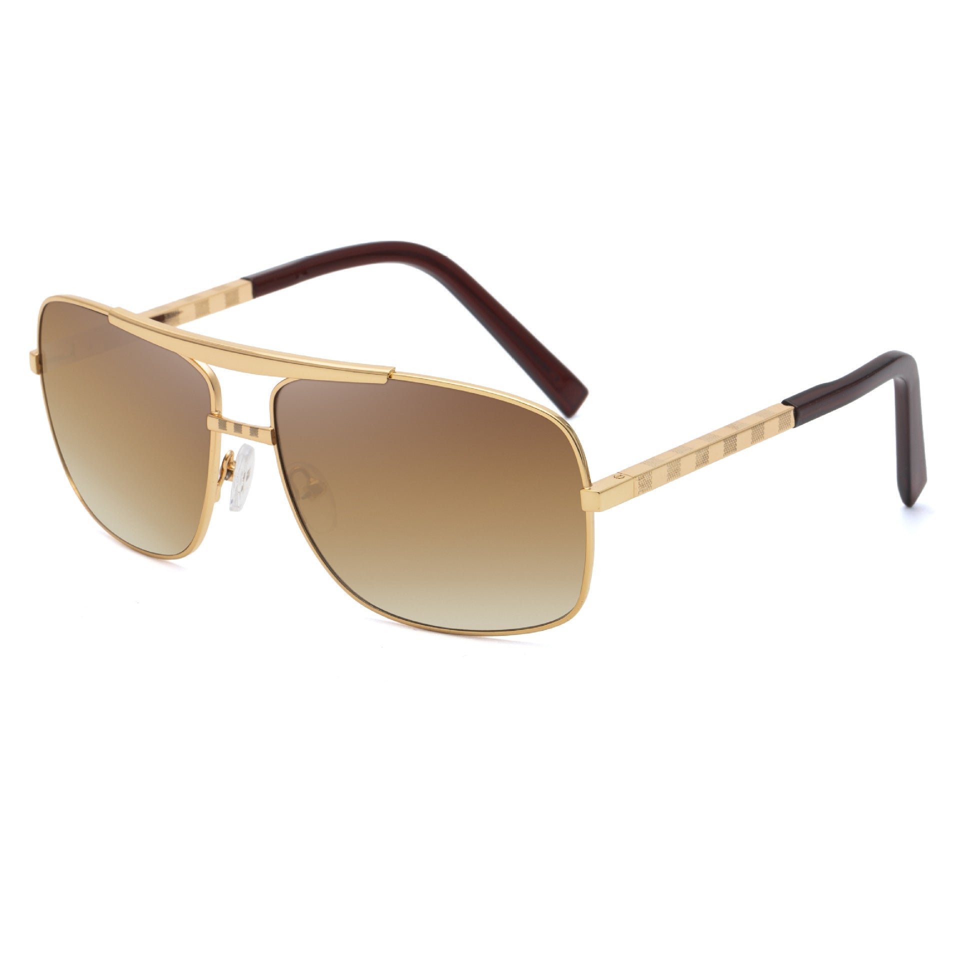 New Attitude Vintage Square Frame Sunglasses for Men, Fashionable Retro Aviator Style Shades, Streetwear Trendy Eyewear