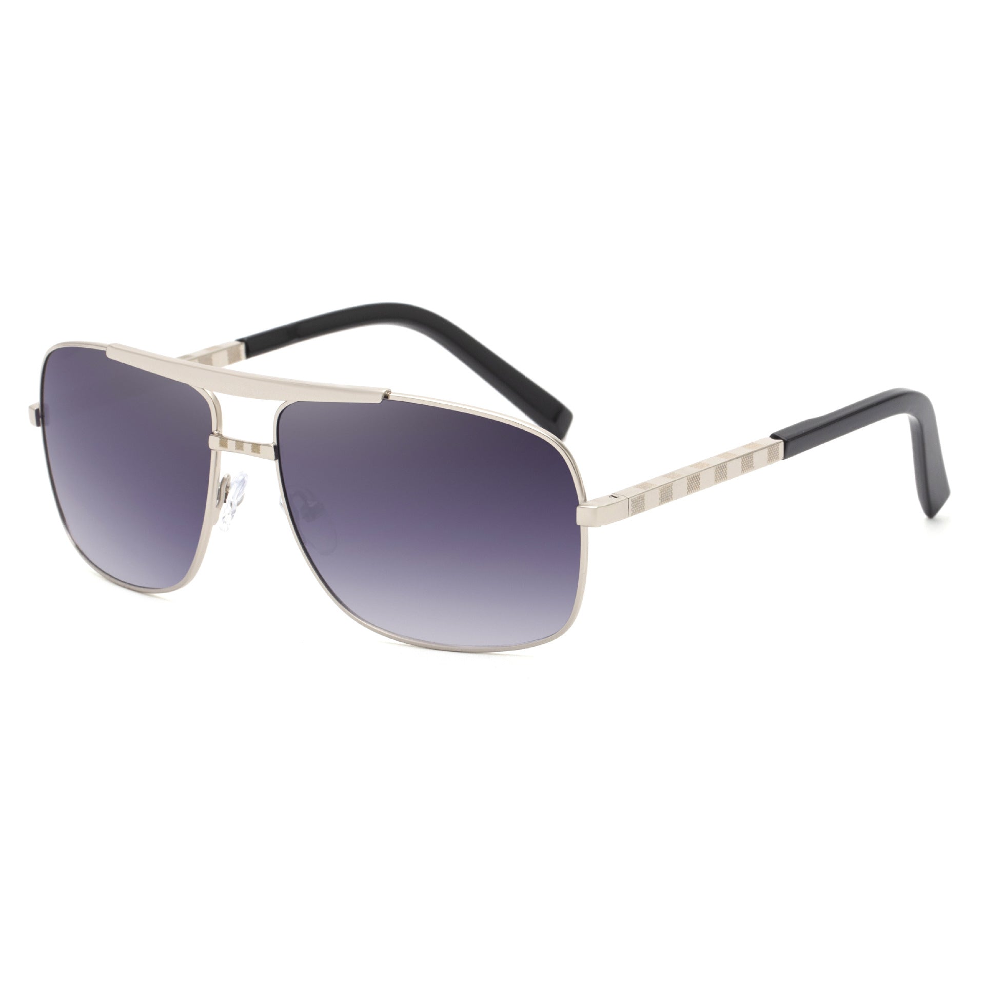 New Attitude Vintage Square Frame Sunglasses for Men, Fashionable Retro Aviator Style Shades, Streetwear Trendy Eyewear
