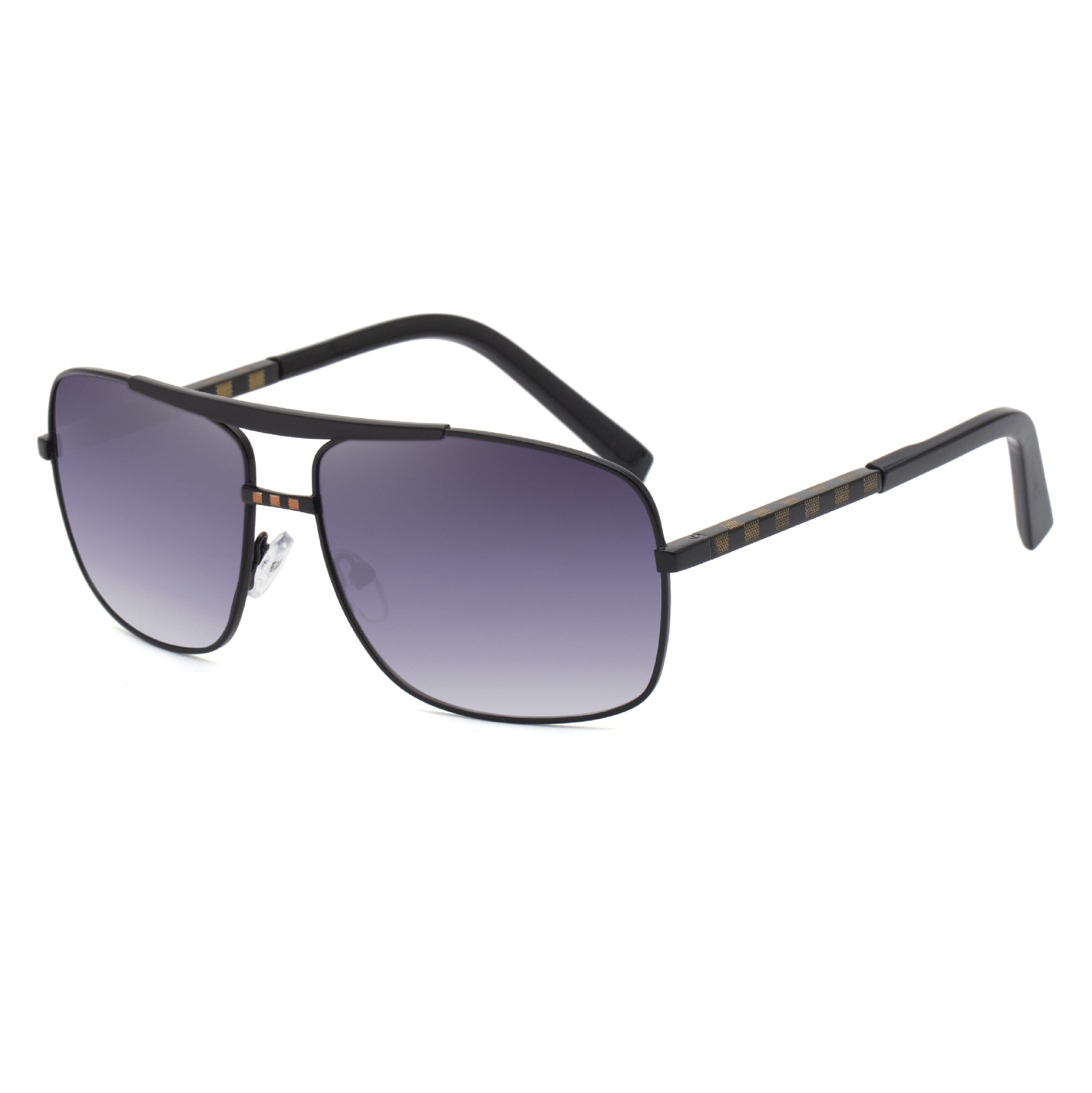 New Attitude Vintage Square Frame Sunglasses for Men, Fashionable Retro Aviator Style Shades, Streetwear Trendy Eyewear