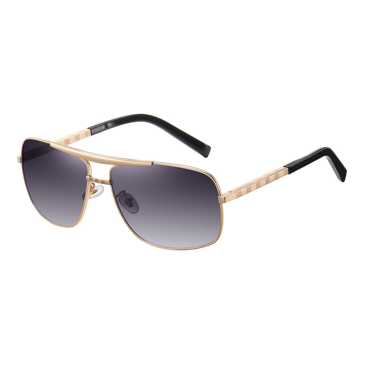 New Attitude Vintage Square Frame Sunglasses for Men, Fashionable Retro Aviator Style Shades, Streetwear Trendy Eyewear