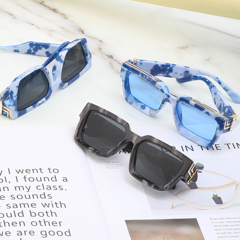 Millionaire Style Sunglasses Men Fashion Trendy Sunglasses Women High-End Square Frame Sunglasses