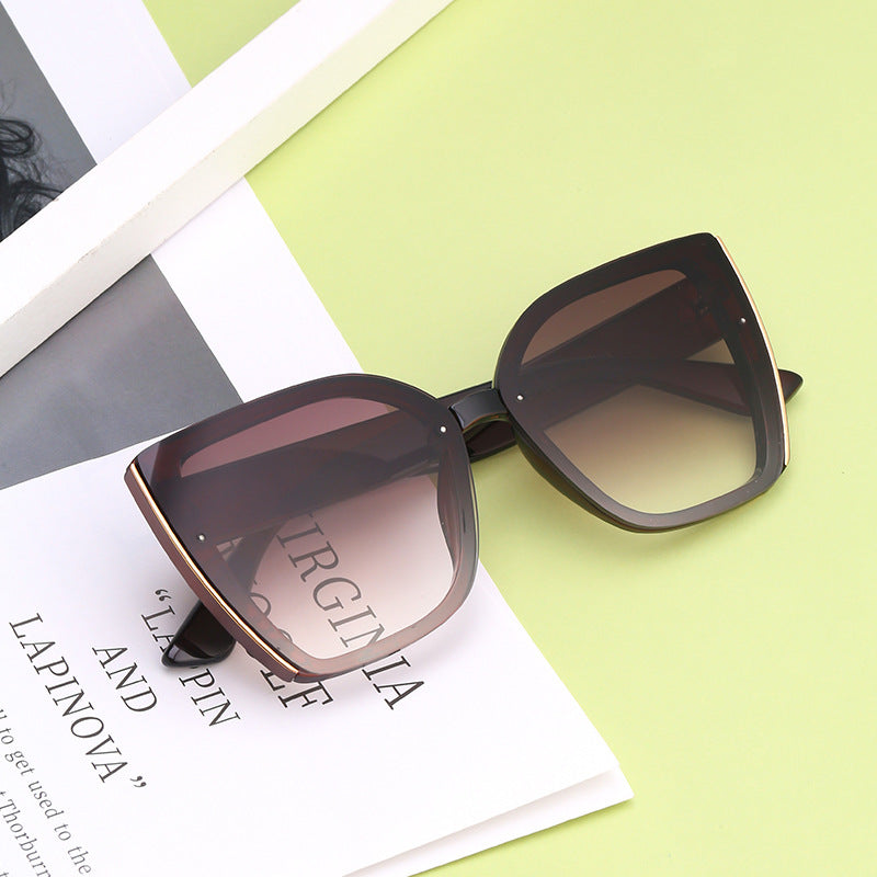 Fashion Cat-Eye Oversized Sunglasses for Women, UV Protection Trendy Sunglasses