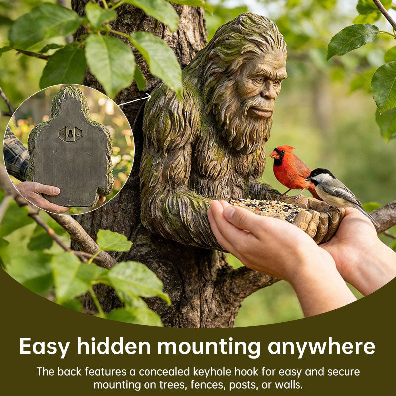 Bigfoot Yeti Hanging Bird Feeder - Weather-Resistant Outdoor Wildlife Decor for Garden, Patio, and Yard