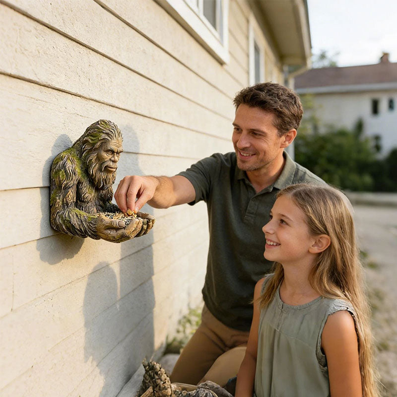 Bigfoot Yeti Hanging Bird Feeder - Weather-Resistant Outdoor Wildlife Decor for Garden, Patio, and Yard