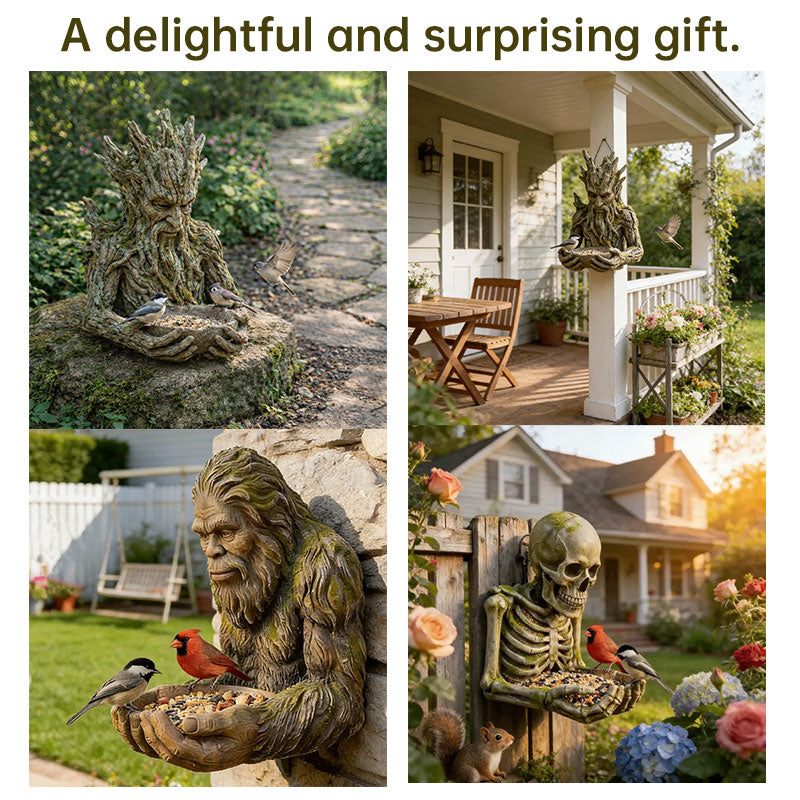 Bigfoot Yeti Hanging Bird Feeder - Weather-Resistant Outdoor Wildlife Decor for Garden, Patio, and Yard