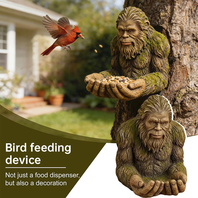 Bigfoot Yeti Hanging Bird Feeder - Weather-Resistant Outdoor Wildlife Decor for Garden, Patio, and Yard