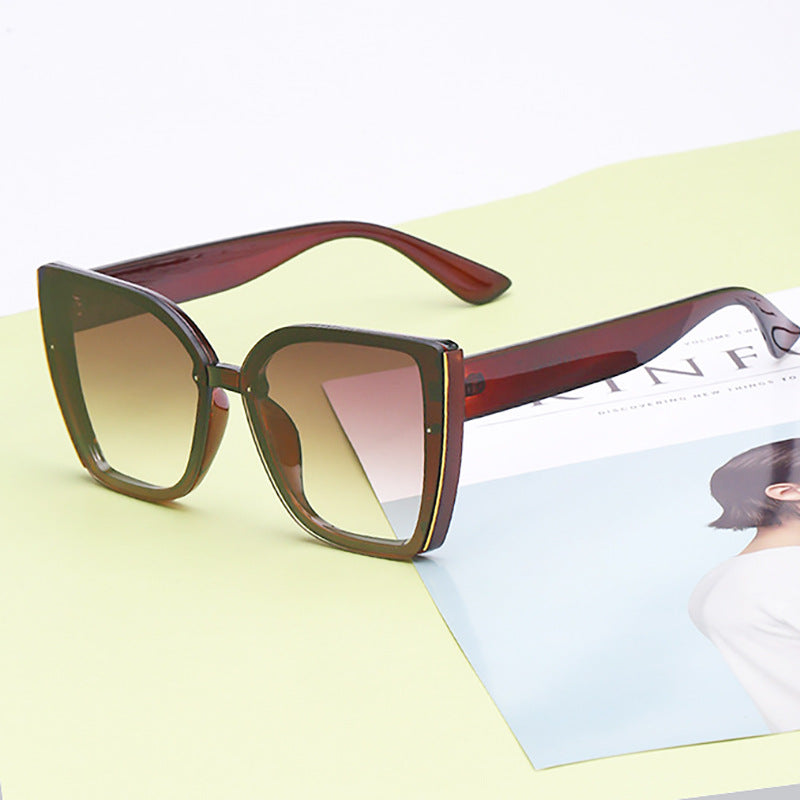 Fashion Cat-Eye Oversized Sunglasses for Women, UV Protection Trendy Sunglasses